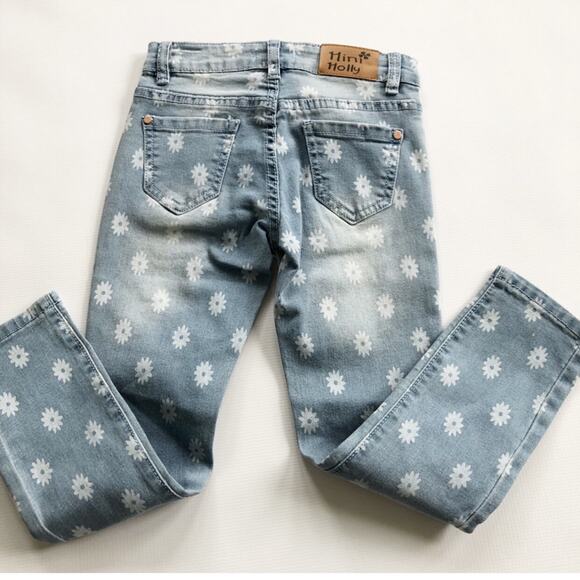 NWT Mini Molly Floral Denim Jeans Size 6-8 - Picture 11 of 11